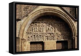 The Last Judgement, from the Tympanon Over the Main Entrance, Sainte-Foy, Conques, Aveyron-null-Framed Stretched Canvas