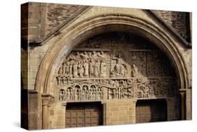 The Last Judgement, from the Tympanon Over the Main Entrance, Sainte-Foy, Conques, Aveyron-null-Stretched Canvas