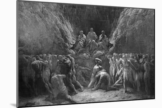 The Last Judgement, known also as the Three Judges of Hell, Minos, Hades and Rhadamanthe-Gustave Doré-Mounted Giclee Print