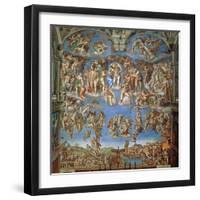 The Last Judgement, Sistine Chapel 1534-41-null-Framed Giclee Print