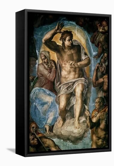 The Last Judgment (Detail)-Michelangelo-Framed Stretched Canvas