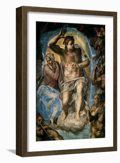 The Last Judgment (Detail)-Michelangelo-Framed Giclee Print