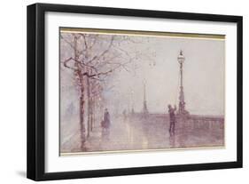 The Last Lamp, Thames Embankment, 1892-Rose Maynard Barton-Framed Giclee Print