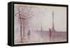 The Last Lamp, Thames Embankment, 1892-Rose Maynard Barton-Framed Stretched Canvas