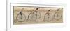 The Last Lap, Penny Farthing Race Woven Silk Stevengraph, by Thomas Stevens of Coventry, 1872-null-Framed Giclee Print
