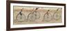 The Last Lap, Penny Farthing Race Woven Silk Stevengraph, by Thomas Stevens of Coventry, 1872-null-Framed Giclee Print