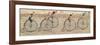 The Last Lap, Penny Farthing Race Woven Silk Stevengraph, by Thomas Stevens of Coventry, 1872-null-Framed Giclee Print