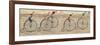 The Last Lap, Penny Farthing Race Woven Silk Stevengraph, by Thomas Stevens of Coventry, 1872-null-Framed Premium Giclee Print