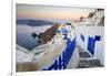 The Last Light of Dusk over the Aegean Sea Seen from the Typical Village of Oia, Santorini-Roberto Moiola-Framed Photographic Print