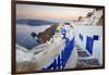 The Last Light of Dusk over the Aegean Sea Seen from the Typical Village of Oia, Santorini-Roberto Moiola-Framed Photographic Print