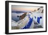 The Last Light of Dusk over the Aegean Sea Seen from the Typical Village of Oia, Santorini-Roberto Moiola-Framed Photographic Print