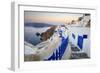 The Last Light of Dusk over the Aegean Sea Seen from the Typical Village of Oia, Santorini-Roberto Moiola-Framed Photographic Print