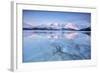 The Last Lights of Dusk Coloring the Snowy Lyngen Alps - a Magical Aurora Borealis-ClickAlps-Framed Photographic Print