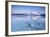 The Last Lights of Dusk Coloring the Snowy Lyngen Alps - a Magical Aurora Borealis-ClickAlps-Framed Photographic Print