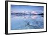 The Last Lights of Dusk Coloring the Snowy Lyngen Alps - a Magical Aurora Borealis-ClickAlps-Framed Photographic Print