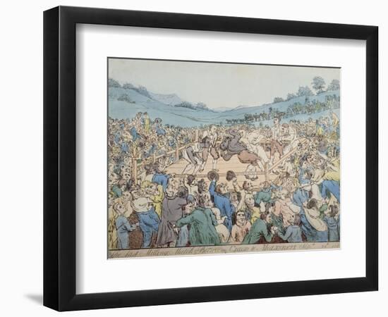 The Last Milling Match Between Cribb and Molineaux, September 28th 1811-Thomas Rowlandson-Framed Giclee Print