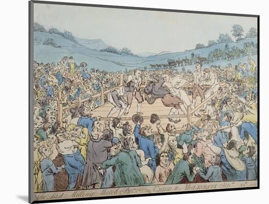 The Last Milling Match Between Cribb and Molineaux, September 28th 1811-Thomas Rowlandson-Mounted Giclee Print