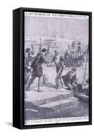 The Last Moment of the First World Voyage-Charles Mills Sheldon-Framed Stretched Canvas