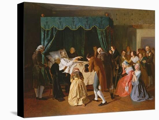 The Last Moments of Abbe Charles Michel De L'Epee (1712-89) 1838-Frederic Peyson-Stretched Canvas