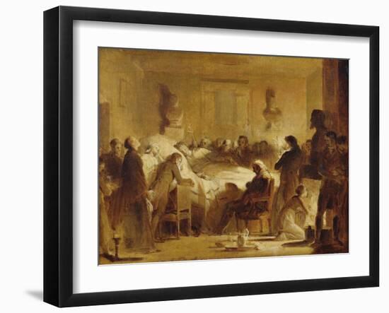 The Last Moments of Charles-Ferdinand of France-Alexandre Evariste Fragonard-Framed Giclee Print