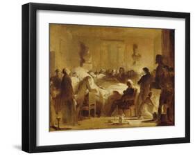 The Last Moments of Charles-Ferdinand of France-Alexandre Evariste Fragonard-Framed Giclee Print