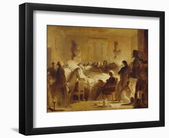 The Last Moments of Charles-Ferdinand of France-Alexandre Evariste Fragonard-Framed Giclee Print