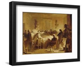 The Last Moments of Charles-Ferdinand of France-Alexandre Evariste Fragonard-Framed Giclee Print