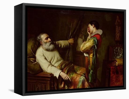 The Last Moments of Christopher Columbus-Claude Jacquand-Framed Stretched Canvas