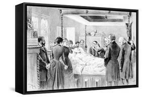 The Last Moments of Victor Hugo (1802-85) 22nd May 1885, Engraved by Adrien Marie (1848-91) 1885-Nadar-Framed Stretched Canvas