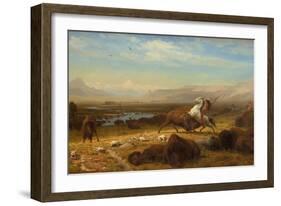 The Last of the Buffalo, 1888-Albert Bierstadt-Framed Art Print