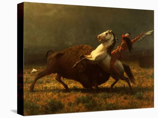 The Last of the Buffalo, C.1888-Albert Bierstadt-Stretched Canvas
