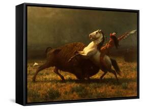 The Last of the Buffalo, C.1888-Albert Bierstadt-Framed Stretched Canvas