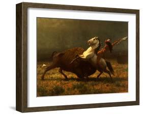 The Last of the Buffalo, C.1888-Albert Bierstadt-Framed Giclee Print