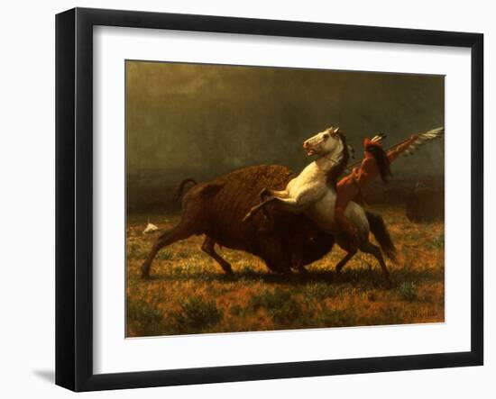 The Last of the Buffalo, C.1888-Albert Bierstadt-Framed Giclee Print