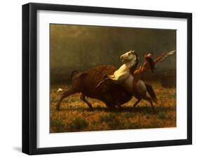 The Last of the Buffalo, C.1888-Albert Bierstadt-Framed Giclee Print