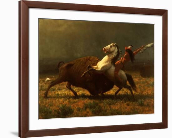 The Last of the Buffalo, C.1888-Albert Bierstadt-Framed Giclee Print