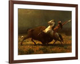 The Last of the Buffalo, C.1888-Albert Bierstadt-Framed Giclee Print