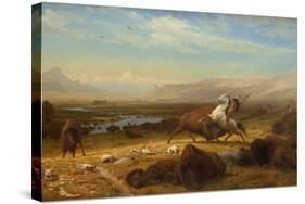 The Last of the Buffalo, c.1888-Albert Bierstadt-Stretched Canvas