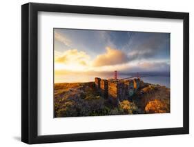 The Last Outpost - Slacker Hill - Golden Gate Bridge - San Francisco Bay-Vincent James-Framed Photographic Print