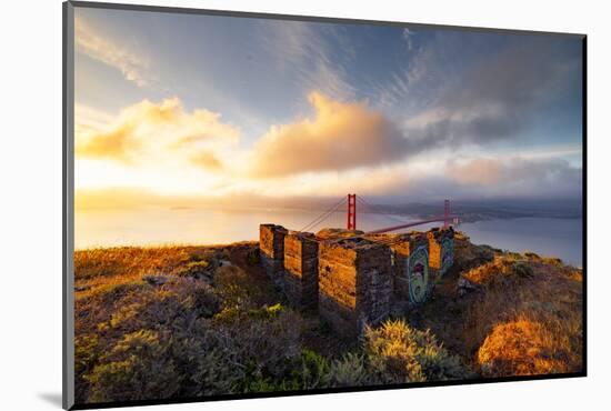 The Last Outpost - Slacker Hill - Golden Gate Bridge - San Francisco Bay-Vincent James-Mounted Photographic Print