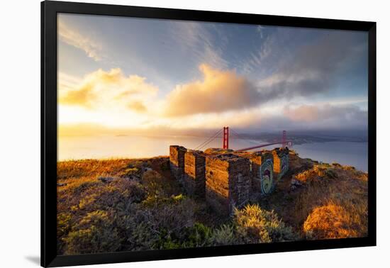 The Last Outpost - Slacker Hill - Golden Gate Bridge - San Francisco Bay-Vincent James-Framed Photographic Print