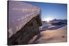 The Last Rays of Sun Light Up the Prabello Alp Chalets Covered with Snow-ClickAlps-Stretched Canvas