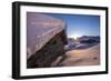 The Last Rays of Sun Light Up the Prabello Alp Chalets Covered with Snow-ClickAlps-Framed Photographic Print