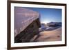 The Last Rays of Sun Light Up the Prabello Alp Chalets Covered with Snow-ClickAlps-Framed Photographic Print