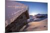 The Last Rays of Sun Light Up the Prabello Alp Chalets Covered with Snow-ClickAlps-Mounted Photographic Print