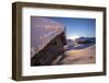 The Last Rays of Sun Light Up the Prabello Alp Chalets Covered with Snow-ClickAlps-Framed Photographic Print