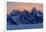 The last rays of sunset hit the Grand Teton on a winter evening-Tim Laman-Framed Photographic Print