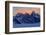 The last rays of sunset hit the Grand Teton on a winter evening-Tim Laman-Framed Photographic Print