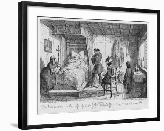 The Last Scene, in the Life of Sir John Falstaff-George Cruikshank-Framed Giclee Print