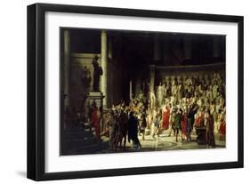 The Last Senate of Julius Caesar, 1867-Raffaelle Gianetti-Framed Giclee Print